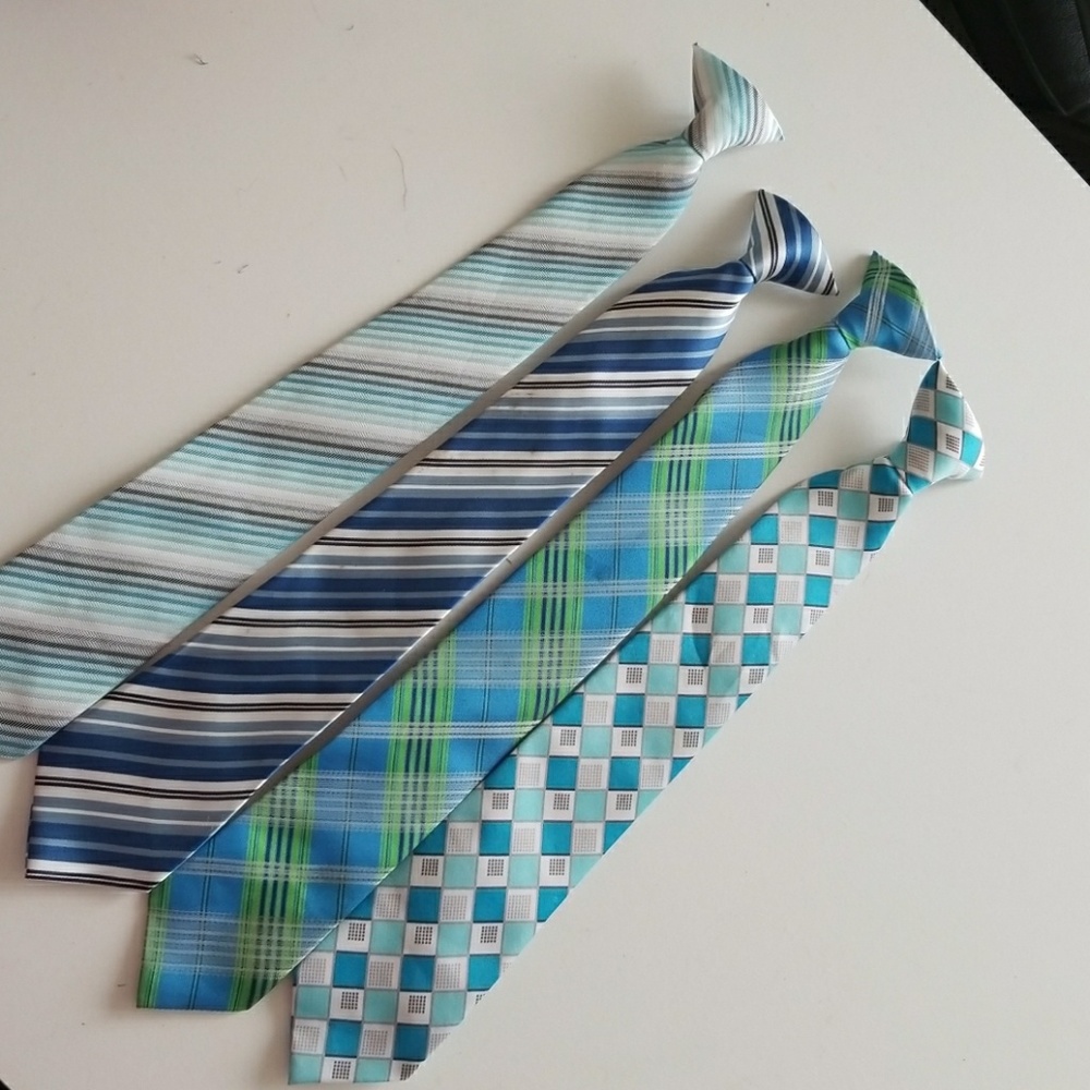 Boys Dress Shirt Clip Ties